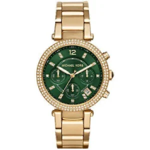 michael kors parker green gold dial