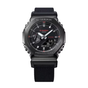 g shock g1373 metal case & cloth strap full black