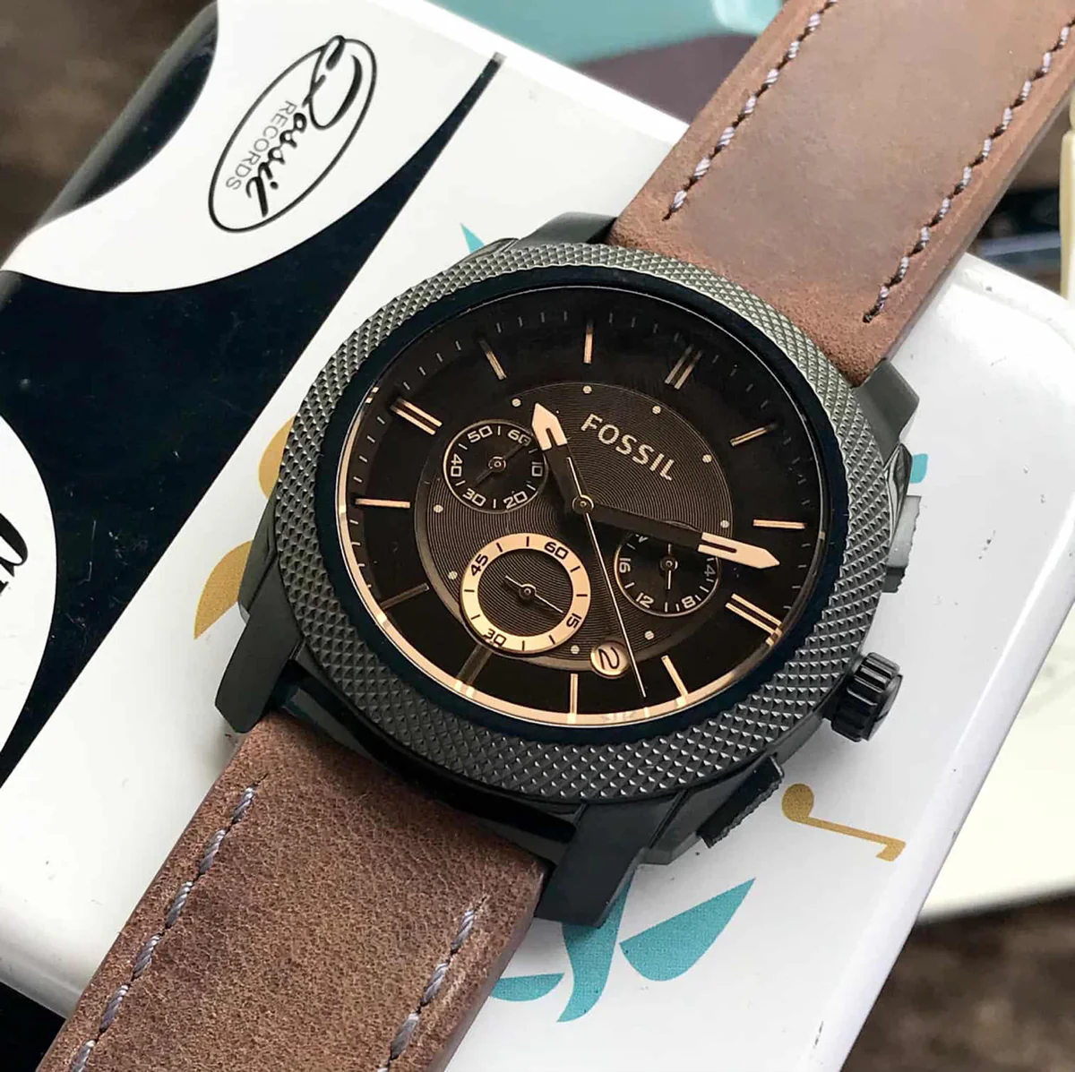 fossil fs5251 japanese brown dial & brown leather strap men’s watch fossil fs5251 japanese brown dial & brown leather strap men’s watch