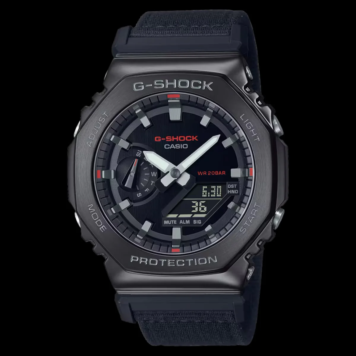 g shock g1373 metal case & cloth strap full black g shock g1373 metal case & cloth strap full black