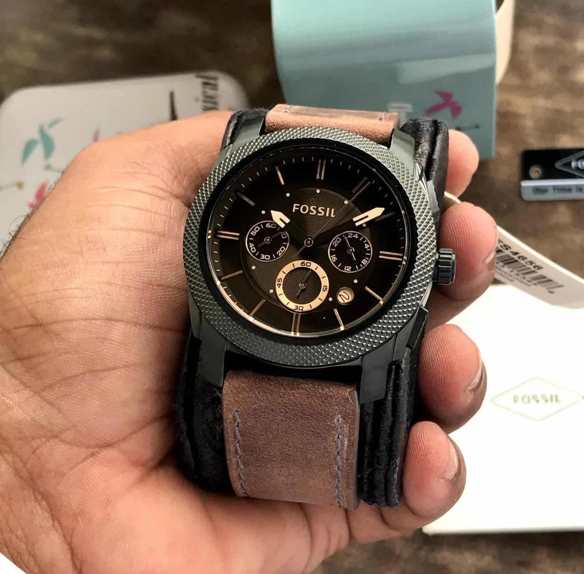 fossil fs5251 japanese brown dial & brown leather strap men’s watch fossil fs5251 japanese brown dial & brown leather strap men’s watch