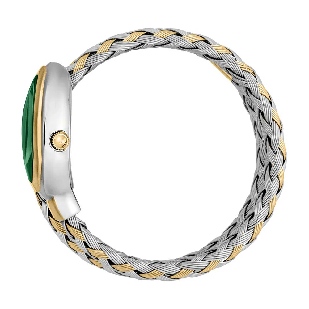 just c. snack two tone gold green just c. snack two tone gold green