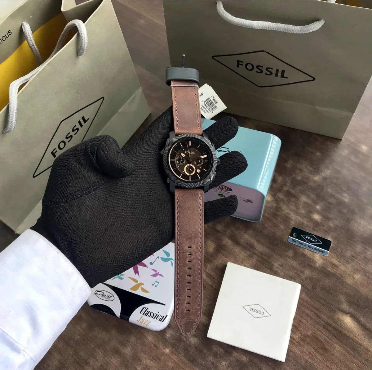 fossil fs5251 japanese brown dial & brown leather strap men’s watch fossil fs5251 japanese brown dial & brown leather strap men’s watch