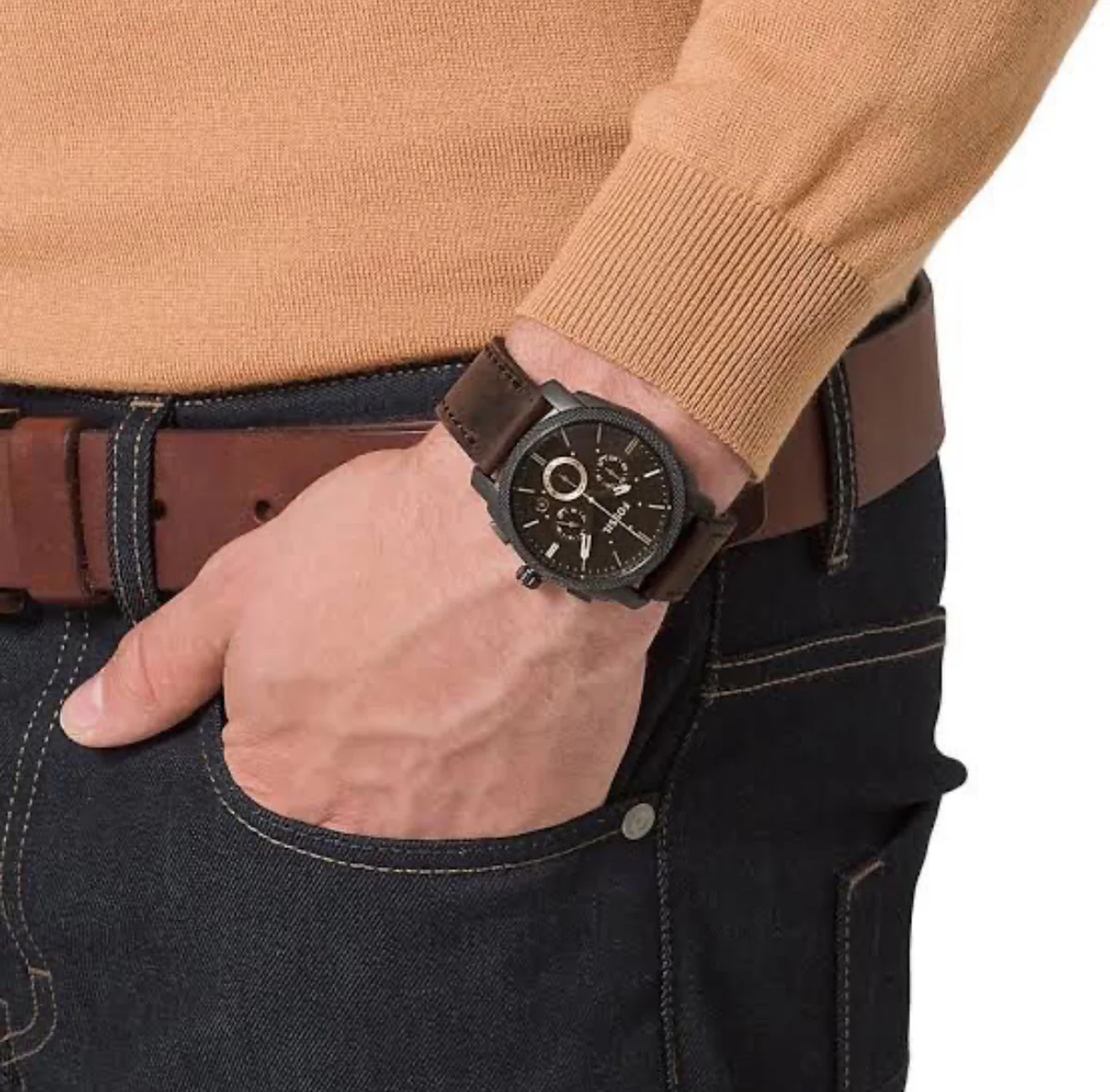 fossil fs5251 japanese brown dial & brown leather strap men’s watch fossil fs5251 japanese brown dial & brown leather strap men’s watch