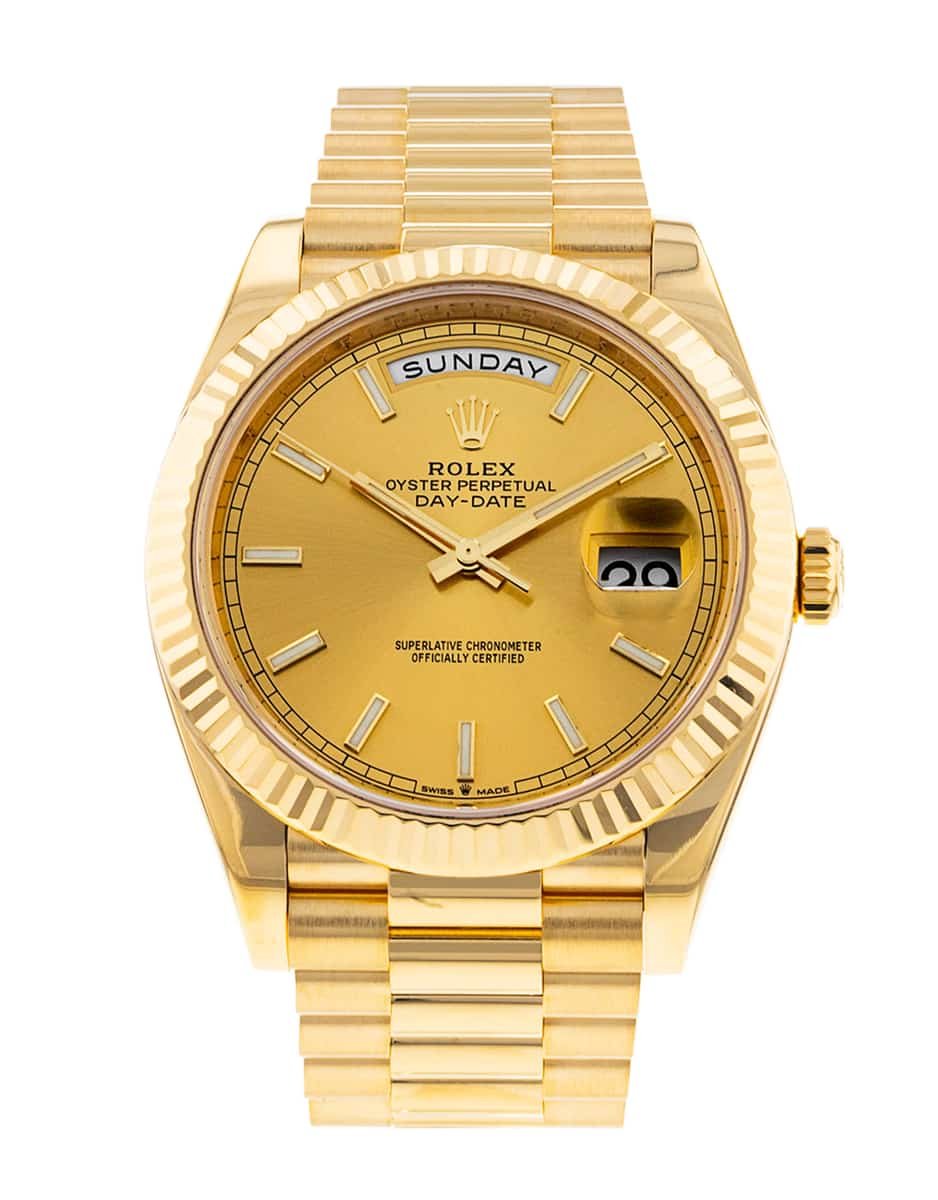 rolex day date 41 228238 fluted bezel gold dial rolex day date 41 228238 fluted bezel gold dial