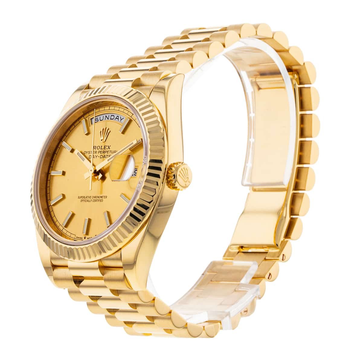 rolex day date 41 228238 fluted bezel gold dial rolex day date 41 228238 fluted bezel gold dial