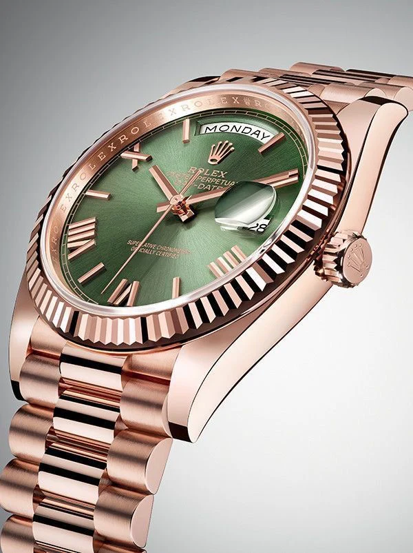 rolex day date 41 rose gold green dial japanese automatic mens watch rolex day date 41 rose gold green dial japanese automatic mens watch