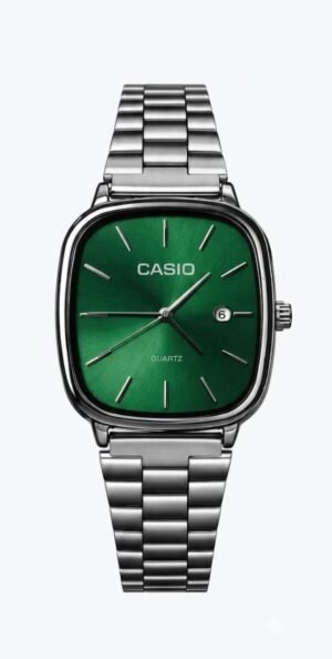 casio quartz vintage black dial watch