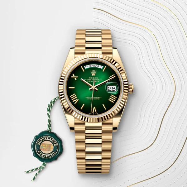 rolex day date 41 gold green dial rolex day date 41 gold green dial