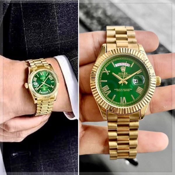 rolex day date 41 gold green dial rolex day date 41 gold green dial