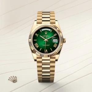 rolex day date 41 gold green dial