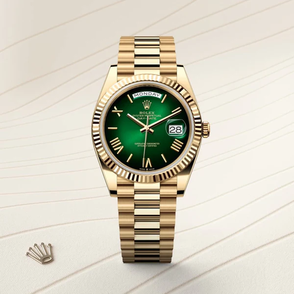 rolex day date 41 gold green dial rolex day date 41 gold green dial